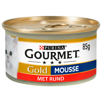 Afbeelding van Gourmet Gold Mousse 85 g Kattenvoer Rund