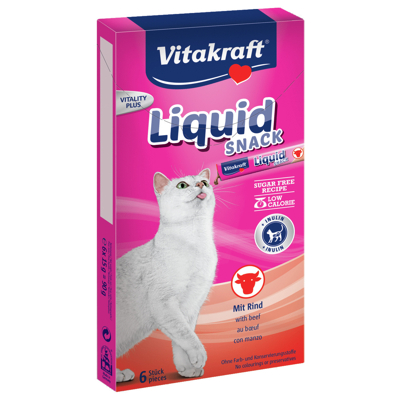 Afbeelding van Vitakraft Cat Liquid Snack Rund &amp; Inuline 6 ST