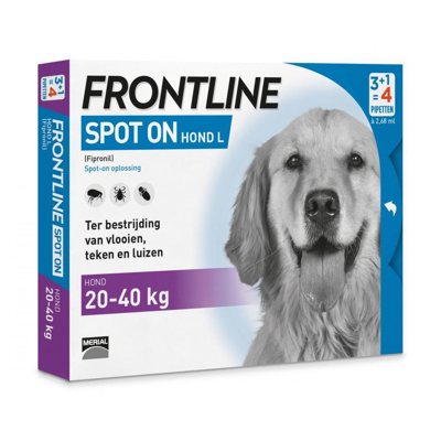 Afbeelding van Frontline spot on hond L (20 40 kg) 4 pipetten