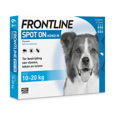 Afbeelding van Frontline spot on hond M (10 20 kg) 4 pipetten