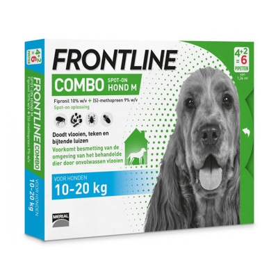 Afbeelding van Frontline combo hond m 10 20 kg 6 pip.