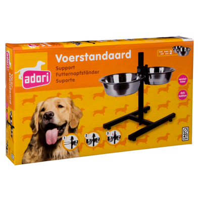 Afbeelding van Adori H Standaard Inclusief 2 Bakken Hondenvoerbak 21 cm
