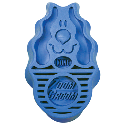 Afbeelding van Kong Borstel Rubber Zoomgroom Hondenvachtborstel Blauw per stuk Large