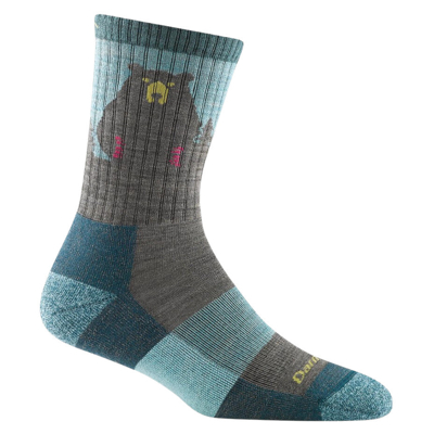 Obrázek Darn Tough Ponožky dámské Micro Crew Lightweight with cushion Velikost ponožek: L (41 42,5) / Barva (vzor): bear town aqua