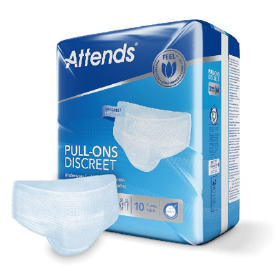 Afbeelding van Attends Unisex Discreet Underwear Wit Maat M, 10 stuks