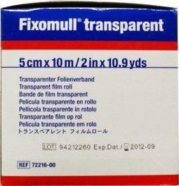 Afbeelding van Fixomull Transparent 10m X 5cm 7221600, 1 stuks