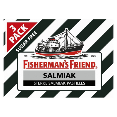 Afbeelding van Fishermansfriend Salmiak suikervrij 3 pakjes x 25 g
