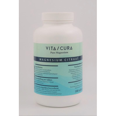 Afbeelding van Vitacura Magnesium citraat 200 mg 180 tabletten