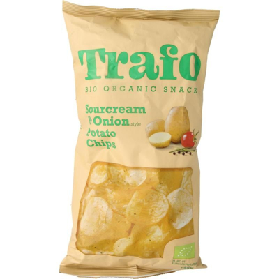 Afbeelding van Trafo Chips Sour Cream &amp; Onion Bio, 125 gram