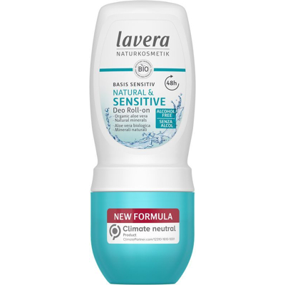 Afbeelding van Lavera Deodorant roll on basis sensitiv bio EN IT 50 Milliliter