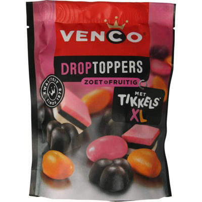 Afbeelding van Venco Droptoppers zoet &amp; fruitig 215 g