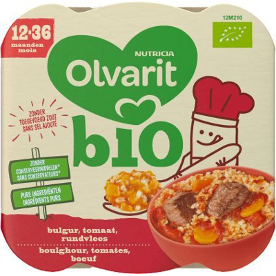 Afbeelding van Olvarit Bulgur tomaat rundvlees 12M210 bio 230 g