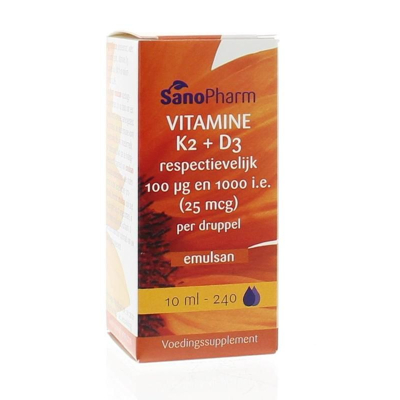 Afbeelding van Sanopharm Vitamine K2 D3 Emulsan, 10 ml
