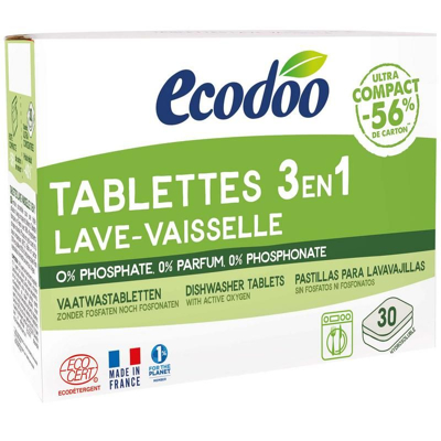 Afbeelding van Ecodoo Vaatwastabletten 3 in 1 geconcentreerd eco 30 stuks
