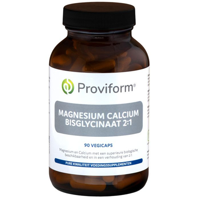 Afbeelding van Proviform Magnesium Calcium Bisglycinaat 2:1 &amp; D3, 90 Veg. capsules
