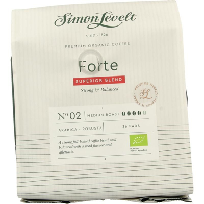 Afbeelding van Forte Premium Organic Coffee 36 Koffiepads Simon Lévelt