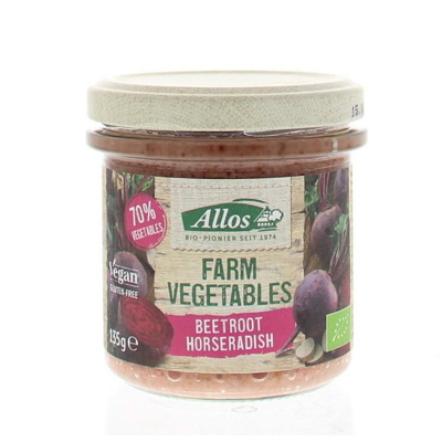 Afbeelding van Allos Farm vegetables rode biet &amp; mierikswortel 135 g