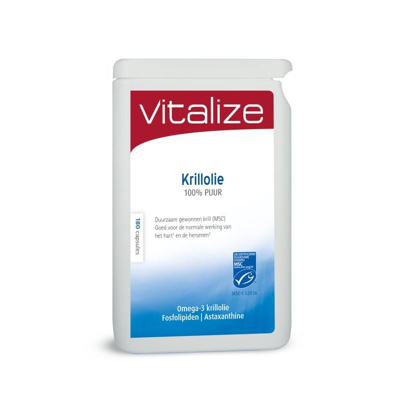 Afbeelding van Vitalize Krillolie 100% puur 180 capsules