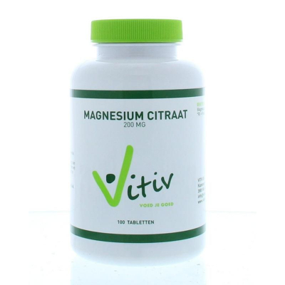 Afbeelding van Vitiv Magnesium Citraat 200mg 100tb