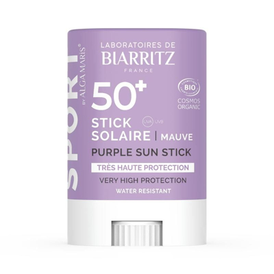 Afbeelding van Laboratoires De Biarritz Sport By Algamaris Purple Sunscreen Stick Lsf50+ 12 G