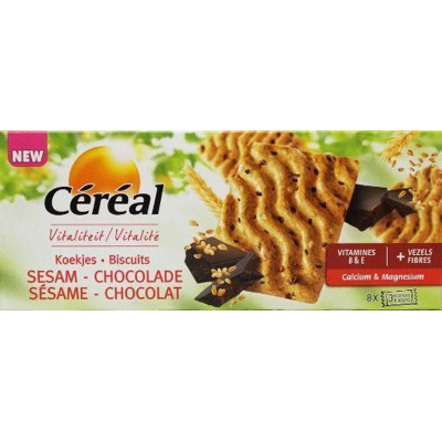 Afbeelding van Cereal Koekjes sesam chocolade 200 g