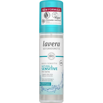 Afbeelding van Lavera Deodorant spray basis sensitiv bio EN IT 75 milliliter