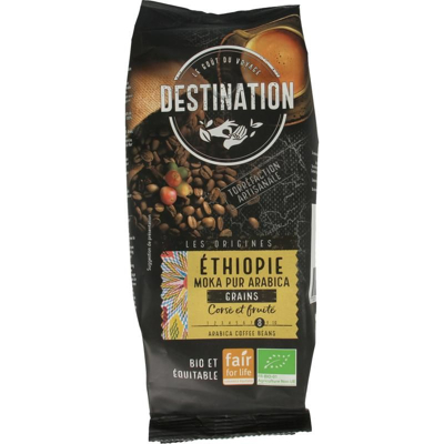 Afbeelding van Destination Koffie Ethiopie Mokka Bonen Bio, 500 gram
