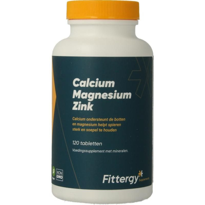 Afbeelding van Fittergy Calcium Magnesium Zink Tabletten 120TB