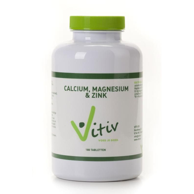 Afbeelding van Vitiv Calcium magnesium &amp; zink 180 tabletten