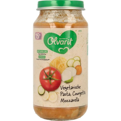 Afbeelding van Olvarit Vegetarische pasta courgette mozzarella 15M09 250 g