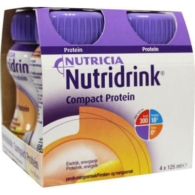 Afbeelding van Nutridrink Compact proteine perzik/mango 125ml 4 stuks