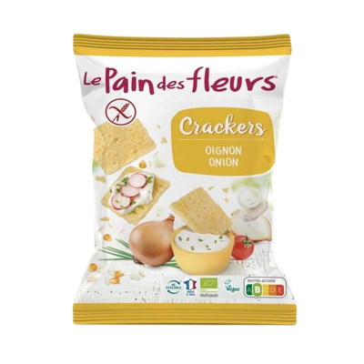 Afbeelding van Pain Des Fleurs Salty snack uiencrackers glutenvrij bio 75 g