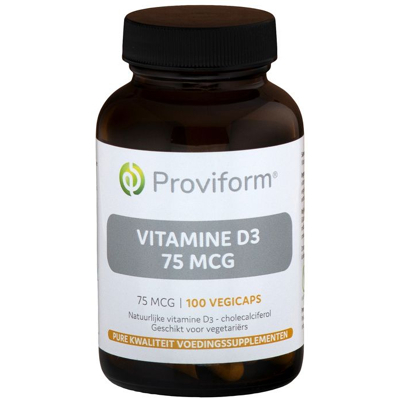 Afbeelding van Proviform Vitamine D3 75 mcg 100 vcaps