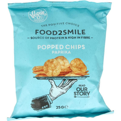 Afbeelding van Food2smile Popped Chips Paprika, 25 gram