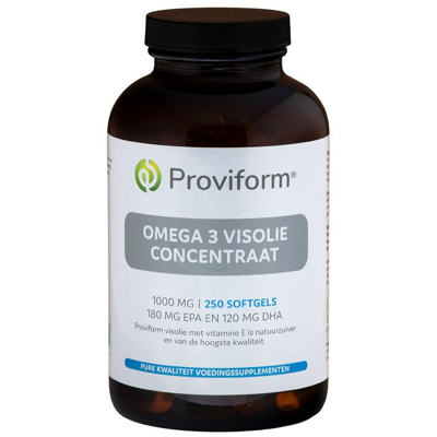 Afbeelding van Proviform Omega 3 Visolie Concentraat 1000 Mg, 250 Soft tabs