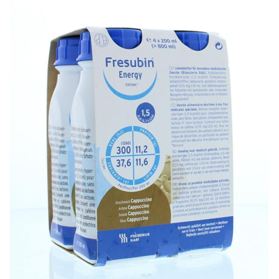 Afbeelding van Fresubin Energy drink cappucino 200 ml 4 stuks