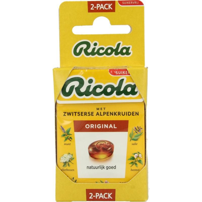 Afbeelding van Ricola Original suikervrij 2 stuks 50 g