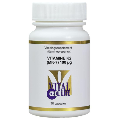 Afbeelding van Vital Cell Life Vitamine K2 Mk7 100mcg, 30 capsules