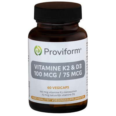 Afbeelding van Proviform Vitamine K2 100 mcg &amp; D3 75 Capsules