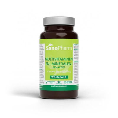 Afbeelding van Sanopharm Multivitaminen/mineralen Wholefood, 30 capsules
