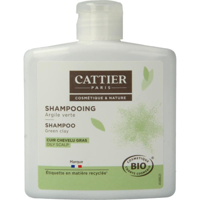 Afbeelding van Cattier Shampoo vet haar groene klei 250 ml