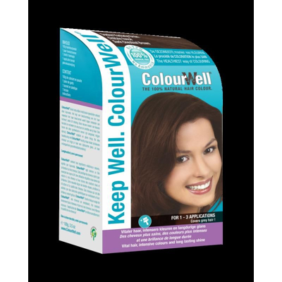 Afbeelding van Colourwell 100% natuurlijke haarkleur donker kastanje bruin 100 g