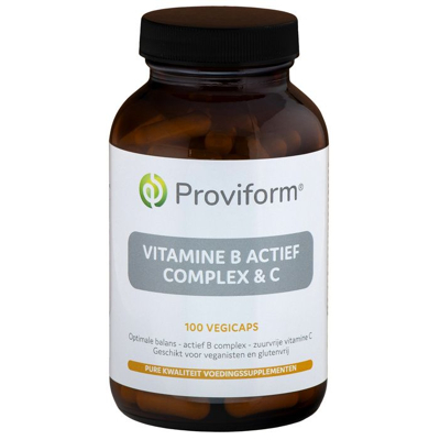 Afbeelding van Proviform Vitamine B Actief Complex &amp; C, 100 Veg. capsules