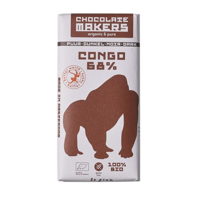 Afbeelding van Chocolatemakers Gorilla bar 68% puur 85 g