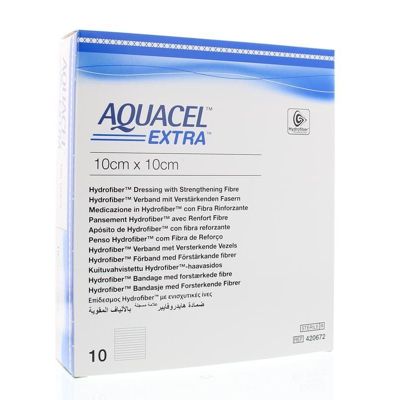 Afbeelding van Aquacel Extra Hydrofiber Verband 10x10cm
