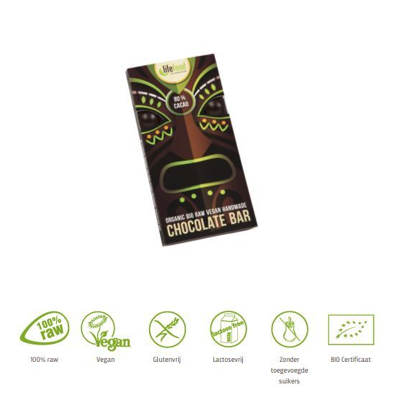 Afbeelding van Lifefood Rauwe chocolade 80 % cacao bio 70 g