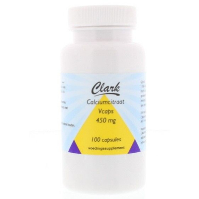 Afbeelding van Clark Calcium Citraat 450mg, 100 Veg. capsules