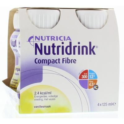 Afbeelding van Nutridrink Compact Fibre Vanilla 125ml, 4 stuks