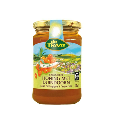 Afbeelding van De Traay Biologische Honing met Duindoorn Honingpot