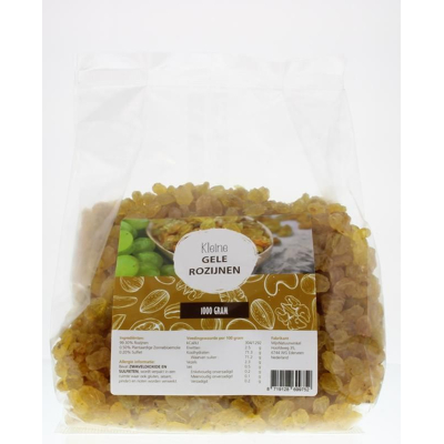 Afbeelding van Mijnnatuurwinkel Gele sultana rozijnen 1 kilog